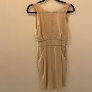 Aritzia blush midi dress.